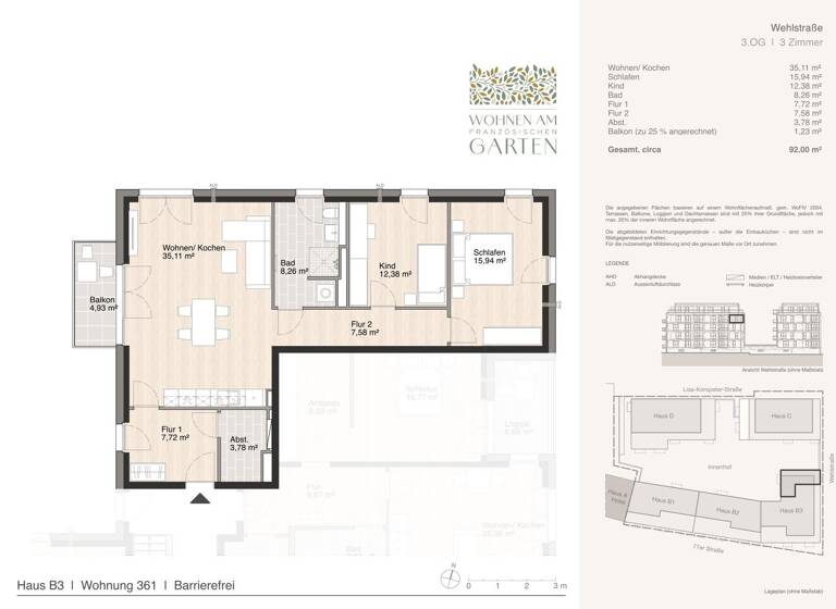 Wohnung zur Miete - Erstbezug 1.316 € 3 Zimmer 92 m² Blumlage Celle 29221
