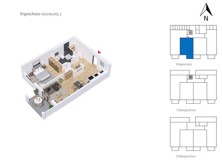 Wohnung zum Kauf - Erstbezug 269.900 € 2 Zimmer 61 m² Landau Landau an der Isar 94405