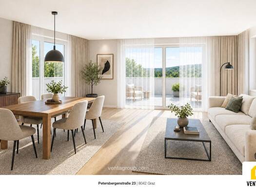 Penthouse zum Kauf - Erstbezug 834.188 € 4 Zimmer 90 m² 2. Geschoss Petersbergenstraße Sankt Peter Graz 8042