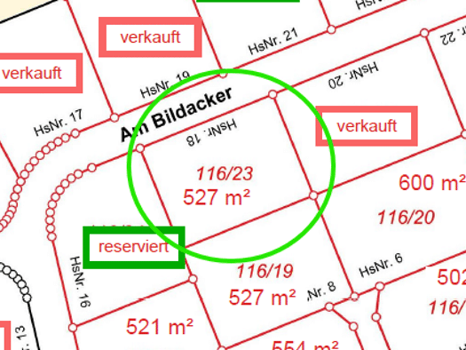 Grundstück zum Kauf provisionsfrei 130.696 € 527 m² Grundstück Am Bildacker 18 Geroldshausen 97256
