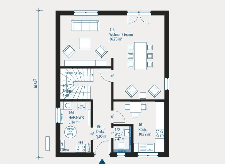 Einfamilienhaus zum Kauf 499.479 € 4 Zimmer 136 m² 543 m² Grundstück Weitmar Bochum 44795