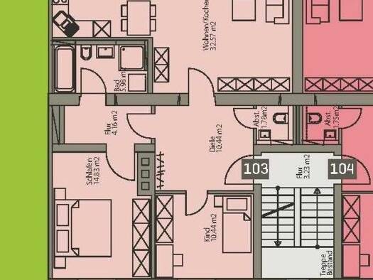 Wohnung zur Miete 1.020 € 3 Zimmer 82,9 m² 2. Geschoss frei ab 15.10.2026 Lechhausen Augsburg 86167