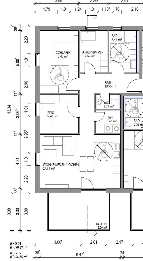 Wohnung zum Kauf provisionsfrei 578.496 € 4 Zimmer 90,4 m²<br/>Wohnfläche Griesheim Frankfurt 65933