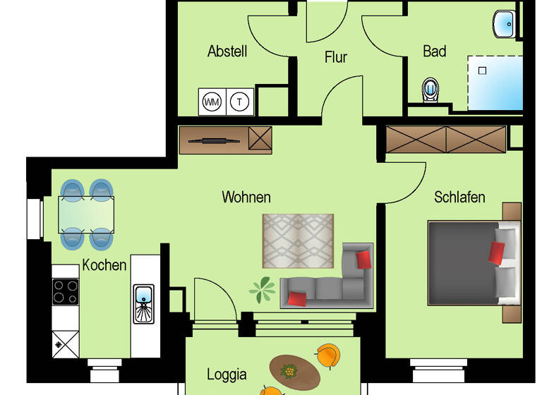 Wohnung zur Miete 1.265 € 2 Zimmer 63,4 m² 1. Geschoss Posthausen 8 Posthausen Ottersberg 28870