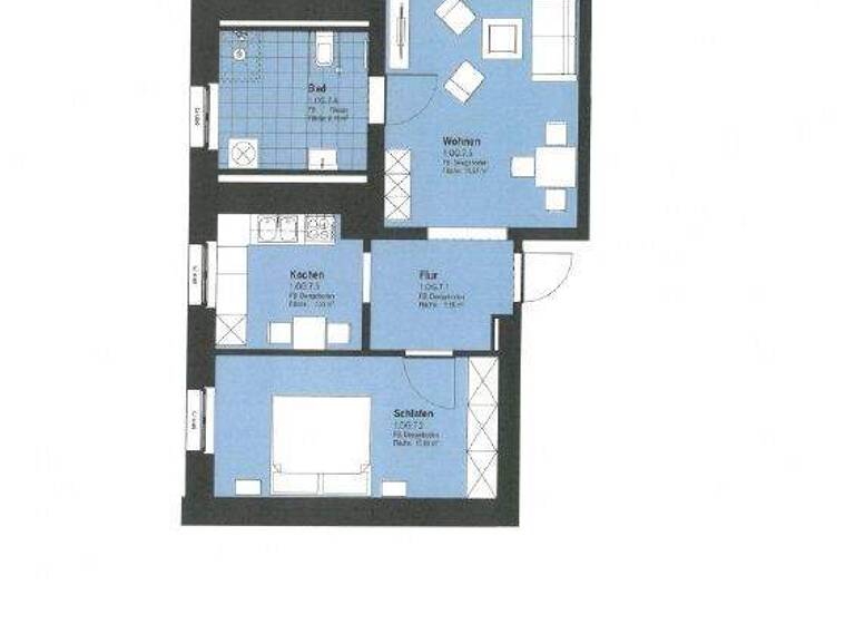 Wohnung zur Miete 599 € 2 Zimmer 57 m² Straße der Justiz 2 Meiningen 98617