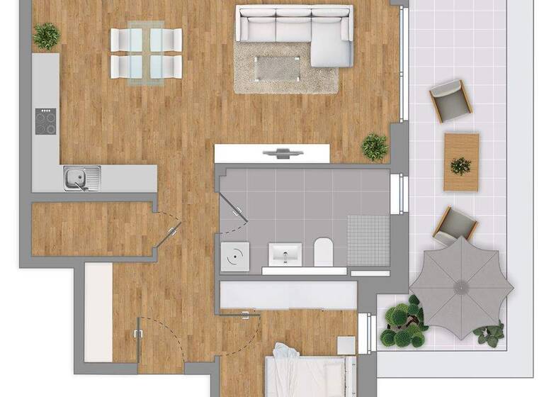 Penthouse zum Kauf - Neubau 449.000 € 2 Zimmer 82,2 m² Angergasse 5 Hainstadt Hainburg 63512