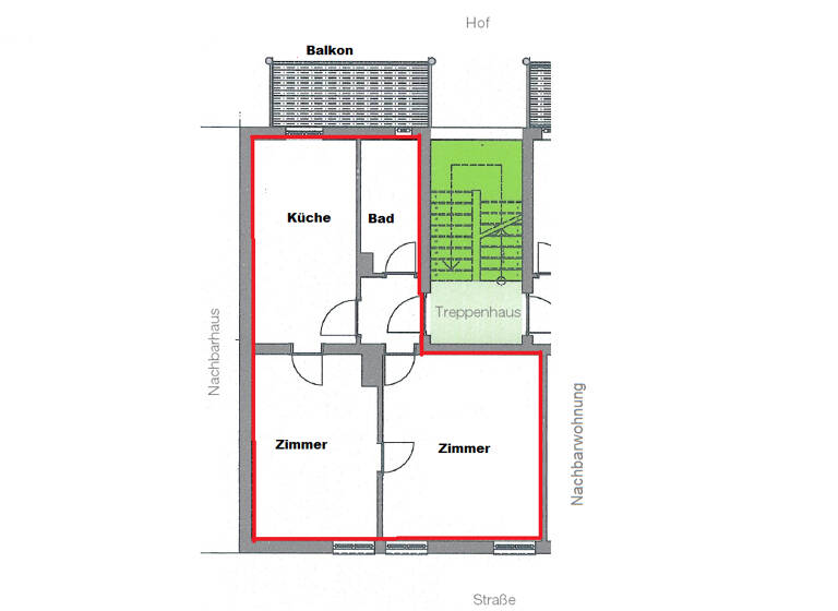 Wohnung zur Miete 750 € 2 Zimmer 55 m²<br/>Wohnfläche 4.<br/>Geschoss Pestalozzistraße 20 Seeleinsbühl Nürnberg 90429