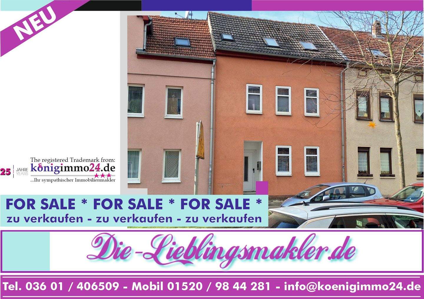 Immobilie in Mühlhausen - san. EF-Reihenhaus (2 ZKB, Ankleide) | Einliegerappartement (1-ZKB) | Mühlhausen/ Thür. - Bild 0