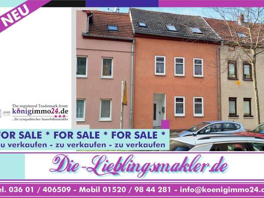 Reihenmittelhaus zum Kauf 98.500 € 3 Zimmer 105 m² 100 m² Grundstück Mühlhausen Mühlhausen/Thüringen 99974