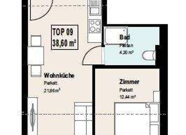 Wohnung zum Kauf 225.000 € 2 Zimmer 38,6 m² 2. Geschoss Wien 1120