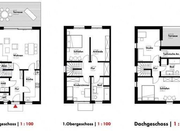 Reihenmittelhaus zum Kauf - Erstbezug 575.000 € 6 Zimmer 169,5 m² 147 m² Grundstück frei ab 01.03.2026 Bergheim Duisburg / Bergheim 47228