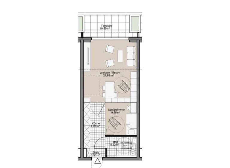 Wohnung zum Kauf 264.150 € 2 Zimmer 57 m²<br/>Wohnfläche EG<br/>Geschoss Altschweier Bühl / Altschweier 77815