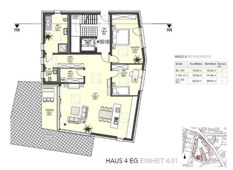 Terrassenwohnung zum Kauf 582.307 € 3 Zimmer 132,3 m²<br/>Wohnfläche EG<br/>Geschoss Eichstätter Strasse Weißenburg Weißenburg i. Bay. 91781