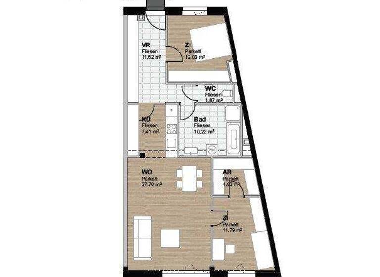 Wohnung zum Kauf - Erstbezug 293.000 € 3 Zimmer 86,9 m² EG frei ab sofort Ankerstraße Straßgang Graz,16.Bez.:Straßgang 8054