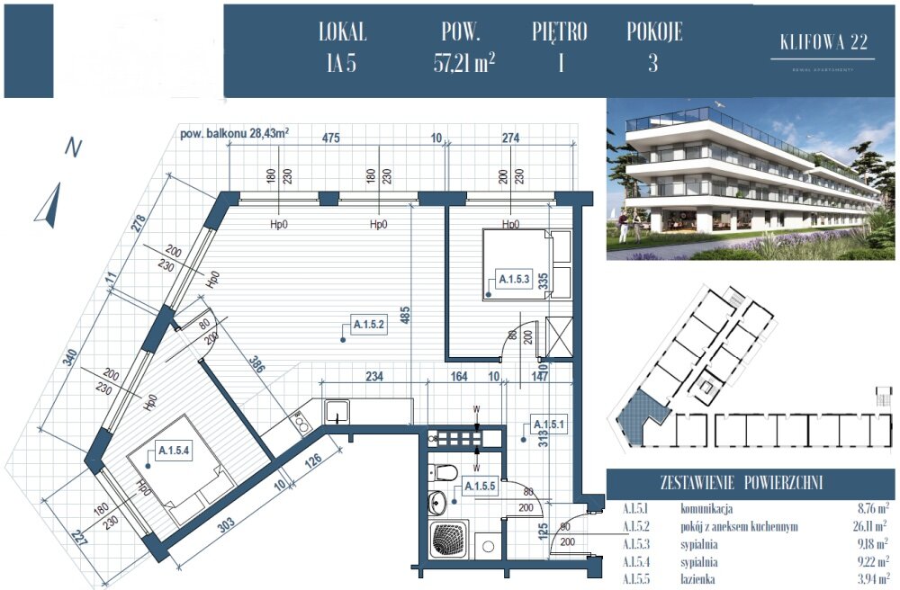 Studio zum Kauf 310.000 € 3 Zimmer 57,2 m²<br/>Wohnfläche 1.<br/>Geschoss REWAL 72-344