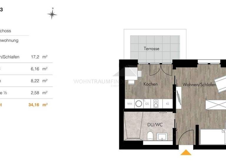Studio zur Miete - Erstbezug 495 € 1 Zimmer 34,2 m² EG frei ab sofort Unritzstraße 38 Rabenstein Chemnitz 09117