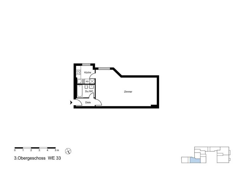 Studio zum Kauf 260.000 € 1 Zimmer 52,9 m² 4. Geschoss Belziger Straße 23 Schöneberg Berlin 10823