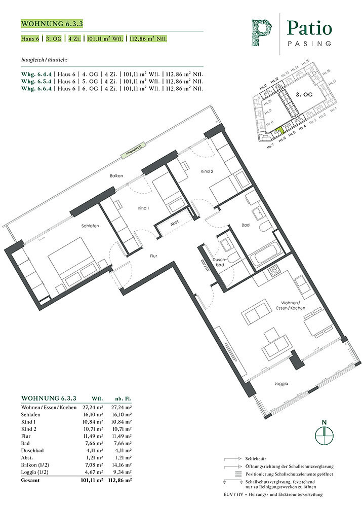 Wohnung zum Kauf provisionsfrei 899.000 € 4 Zimmer 101,1 m²<br/>Wohnfläche 3.<br/>Geschoss Angela-Molitoris-Platz 1 Neupasing München 81245