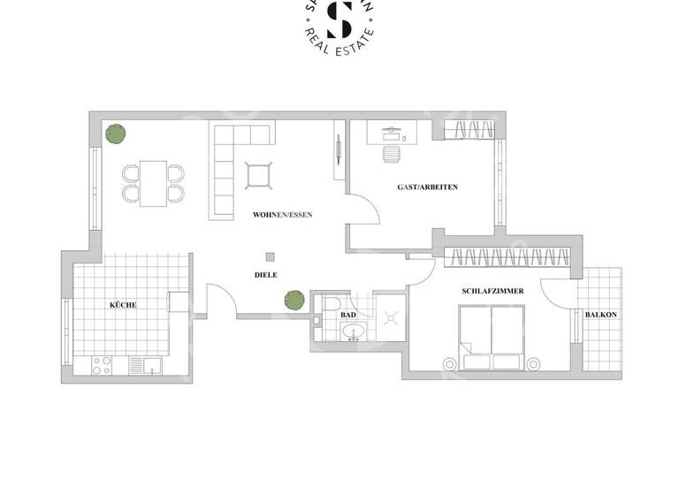 Wohnung zum Kauf 775.000 € 3 Zimmer 90 m² 2. Geschoss Flingern Nord Düsseldorf 40235
