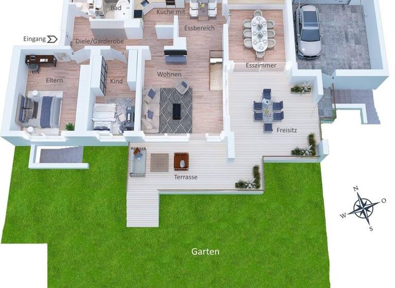 Wohnung zum Kauf provisionsfrei 349.900 € 4,5 Zimmer 143,3 m²<br/>Wohnfläche EG<br/>Geschoss Leerstetten Schwanstetten 90596