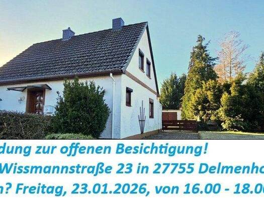 Einfamilienhaus zum Kauf provisionsfrei 289.000 € 4 Zimmer 79 m² 1.538 m² Grundstück frei ab sofort Wissmannstraße 23 Hasport/Annenheide Delmenhorst 27755