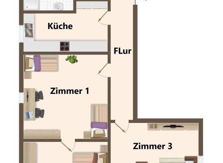 Wohnung zur Miete 390 € 3 Zimmer 60 m² 1. Geschoss Wilhelm-Walkhoff-Platz 9 Meißen 01662