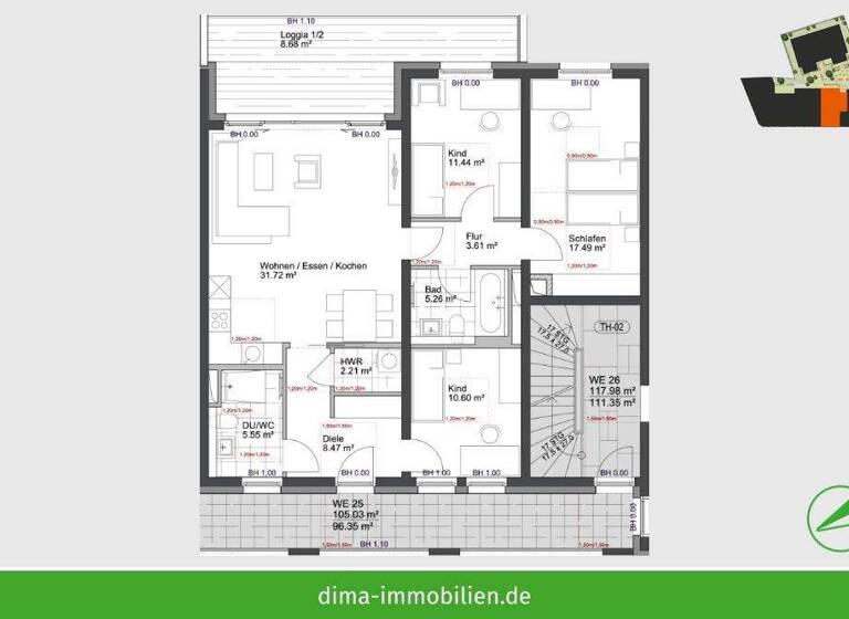 Wohnung zum Kauf 556.659 € 4 Zimmer 105 m² 4. Geschoss Dieskaustraße 27 Kleinzschocher Leipzig 04229
