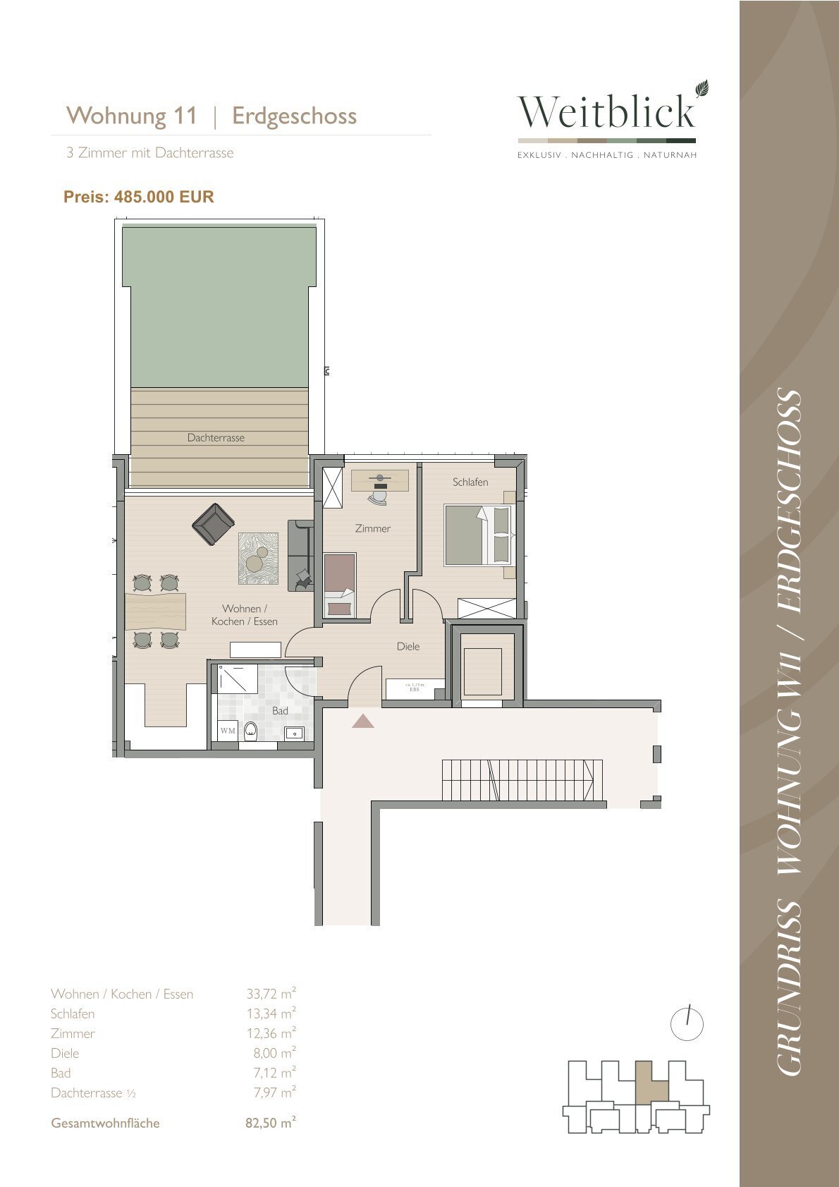 Terrassenwohnung zum Kauf 485.000 € 3 Zimmer 82,5 m²<br/>Wohnfläche 01.11.2025<br/>Verfügbarkeit Planungsbezirk 114 Straubing 94315