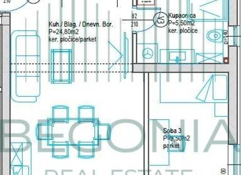 Wohnung zum Kauf 279.000 € 6 Zimmer 68 m² 1. Geschoss Zadar