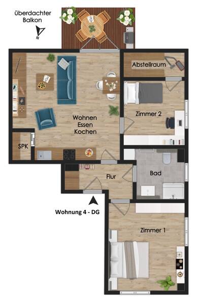 Wohnung zum Kauf provisionsfrei 246.000 € 3 Zimmer 71,4 m² Dachgeschoss Klein Meckelsen Klein Meckelsen 27419