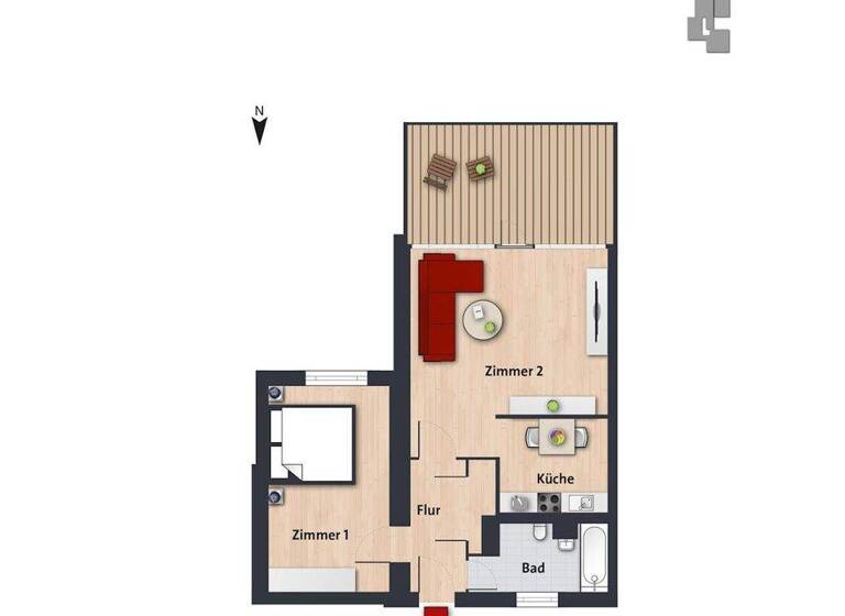 Wohnung zur Miete 487 € 2 Zimmer 63,5 m² EG frei ab sofort Hallesche Str. 20 Westhagen Wolfsburg 38444