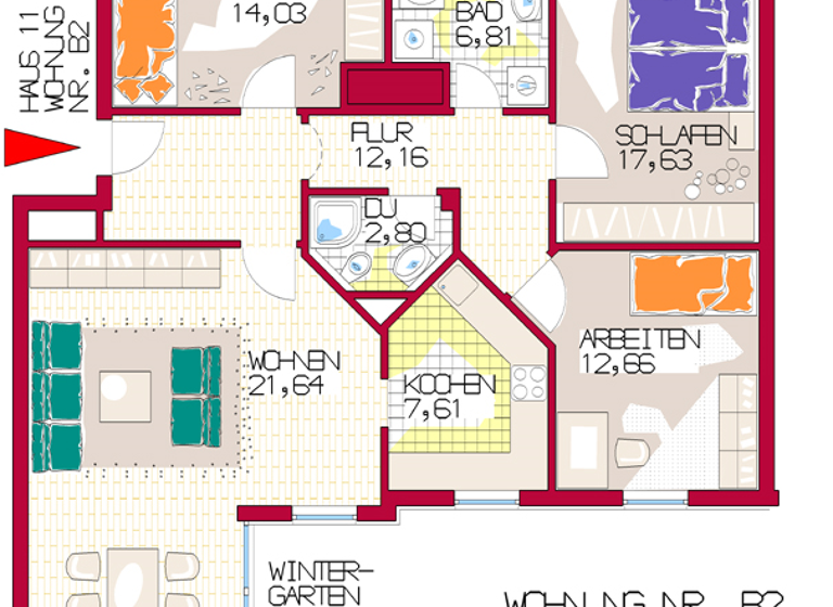 Wohnung zur Miete 1.240 € 4 Zimmer 101 m² 4 Geschosse frei ab 01.05.2026 Pfarrer-Neumair-Straße 7 Burgerfeld Wasserburg am Inn 83512