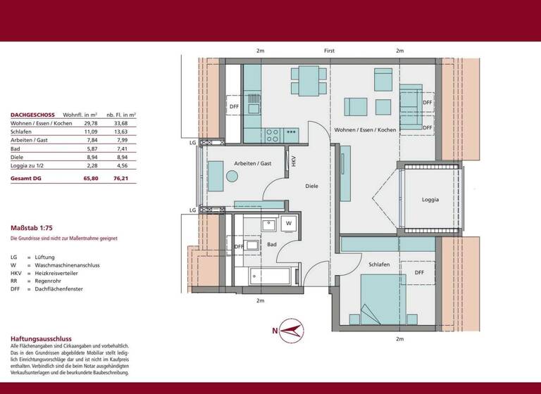 Loft zum Kauf 565.000 € 3 Zimmer 65,8 m² 2. Geschoss Grasbrunn 85630