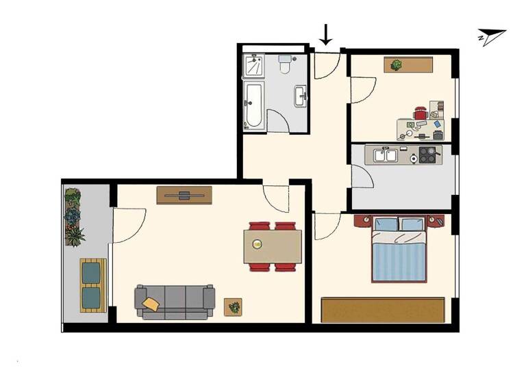 Wohnung zum Kauf 329.000 € 3 Zimmer 78,9 m² 3 Geschosse frei ab sofort Nieder-Erlenbach Frankfurt am Main 60437