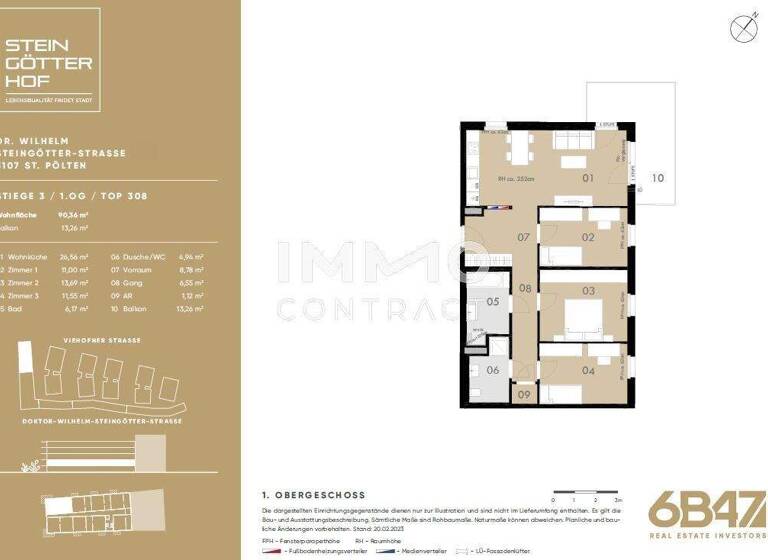 Wohnung zum Kauf - Erstbezug provisionsfrei 324.900 € 4 Zimmer 90,4 m² Teufelhof St. Pölten 3100