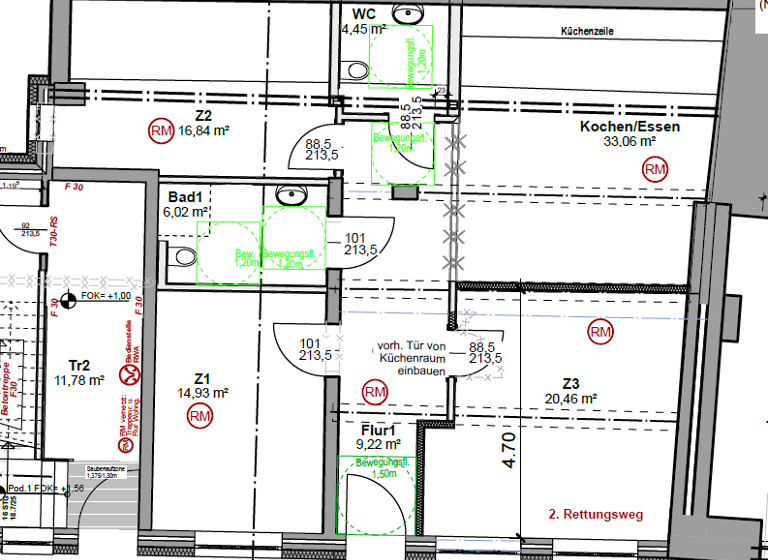 Praxisfläche zur Miete provisionsfrei 15 € 3 Zimmer 105 m² Bürofläche Mittelstr. 70 Lemgo 32657