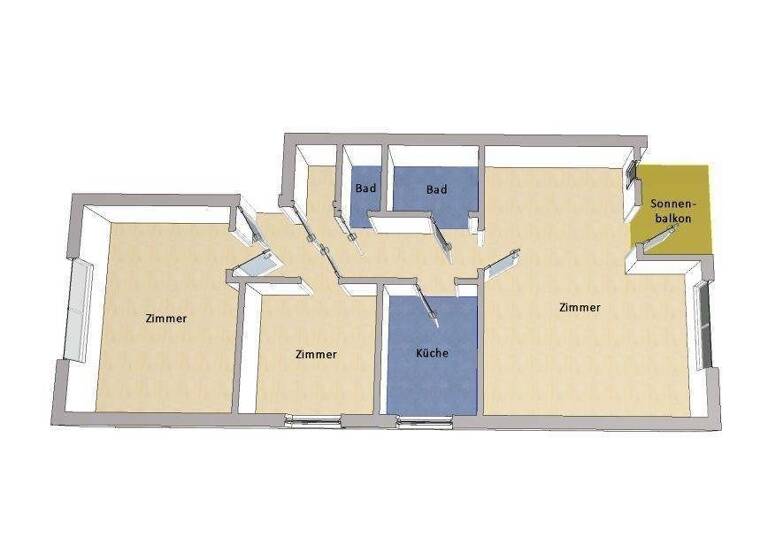 Wohnung zum Kauf 315.000 € 3 Zimmer 60 m² frei ab sofort Nikolassee Berlin 14129