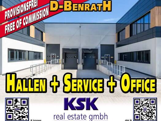 Lagerhalle zur Miete provisionsfrei 1.210 m² Lagerfläche teilbar von 373 m² bis 3.088 m² Benrath Düsseldorf 40597