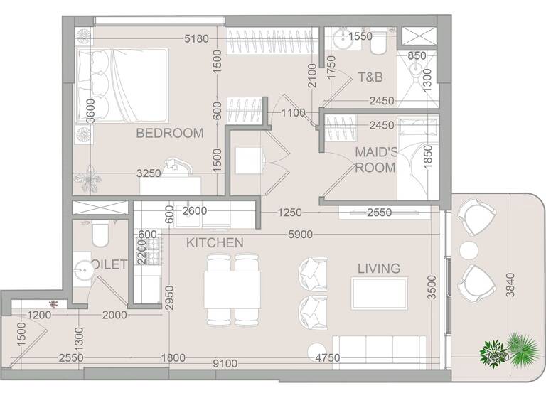 Wohnung zum Kauf provisionsfrei 310.099 € 2,5 Zimmer 69,9 m² Dubai 00000