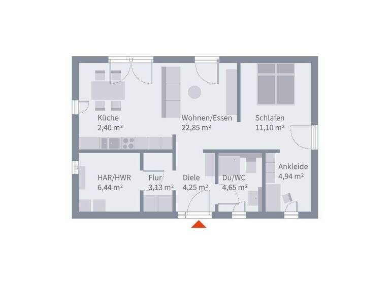 Bungalow zum Kauf 467.900 € 1 Zimmer 59,8 m² 1.435 m² Grundstück Wachow Nauen 14641