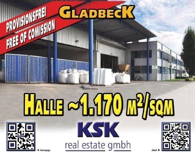 Lagerhalle zur Miete provisionsfrei 1.170 m²<br/>Lagerfläche von 1.170 m² bis 1.728 m²<br/>Teilbarkeit Ellinghorst Gladbeck 45964