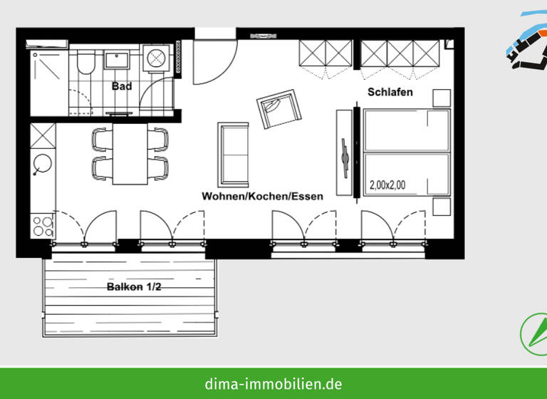 Wohnung zur Miete 657 € 2 Zimmer 46,9 m²<br/>Wohnfläche 2.<br/>Geschoss 01.06.2025<br/>Verfügbarkeit Fabrikstraße 19 Schkeuditz Schkeuditz 04435