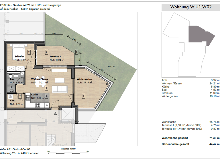 Wohnung zum Kauf - Erstbezug 371.100 € 2,5 Zimmer 71,4 m² Bremthal Eppstein 65817