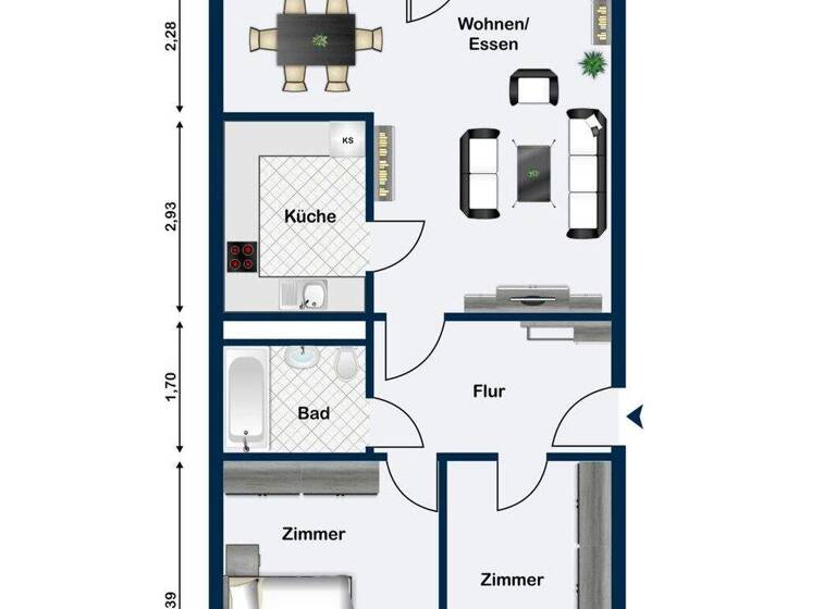 Wohnung zum Kauf 259.000 € 3 Zimmer 70,8 m² 3. Geschoss Biesdorf Berlin / Biesdorf 12683