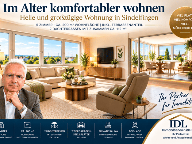 Wohnung zum Kauf 569.000 € 5 Zimmer 200 m² frei ab sofort Nord Sindelfingen 71067