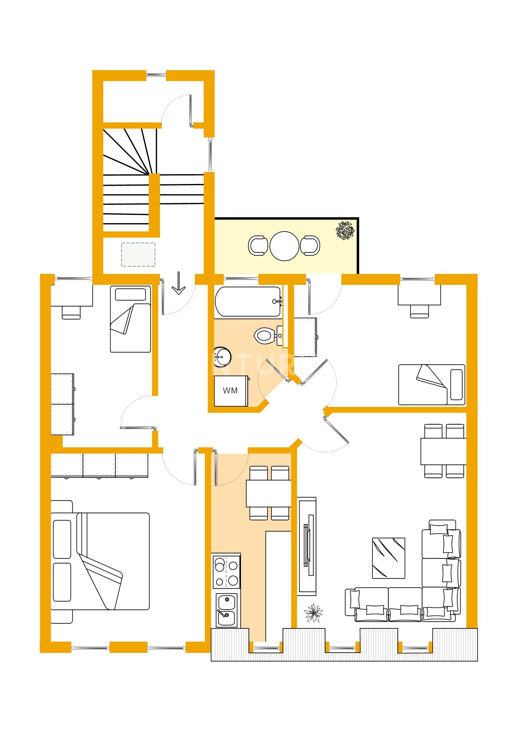 Wohnung zum Kauf 99.000 € 4 Zimmer 105 m²<br/>Wohnfläche 4.<br/>Geschoss ab sofort<br/>Verfügbarkeit Stadtmitte Nord Gera 07545