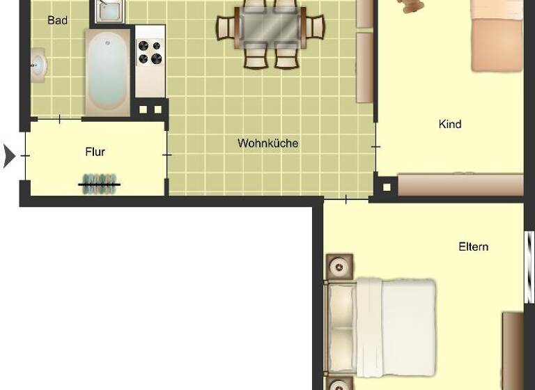 Wohnung zur Miete 469 € 2 Zimmer 50,9 m² EG frei ab 13.05.2026 Mündelheimer Straße 86 Huckingen Duisburg 47259