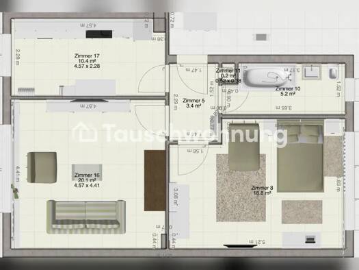 Wohnung zur Miete Tauschwohnung 790 € 2 Zimmer 57 m² Zehlendorf Steglitz-Zehlendorf 12169