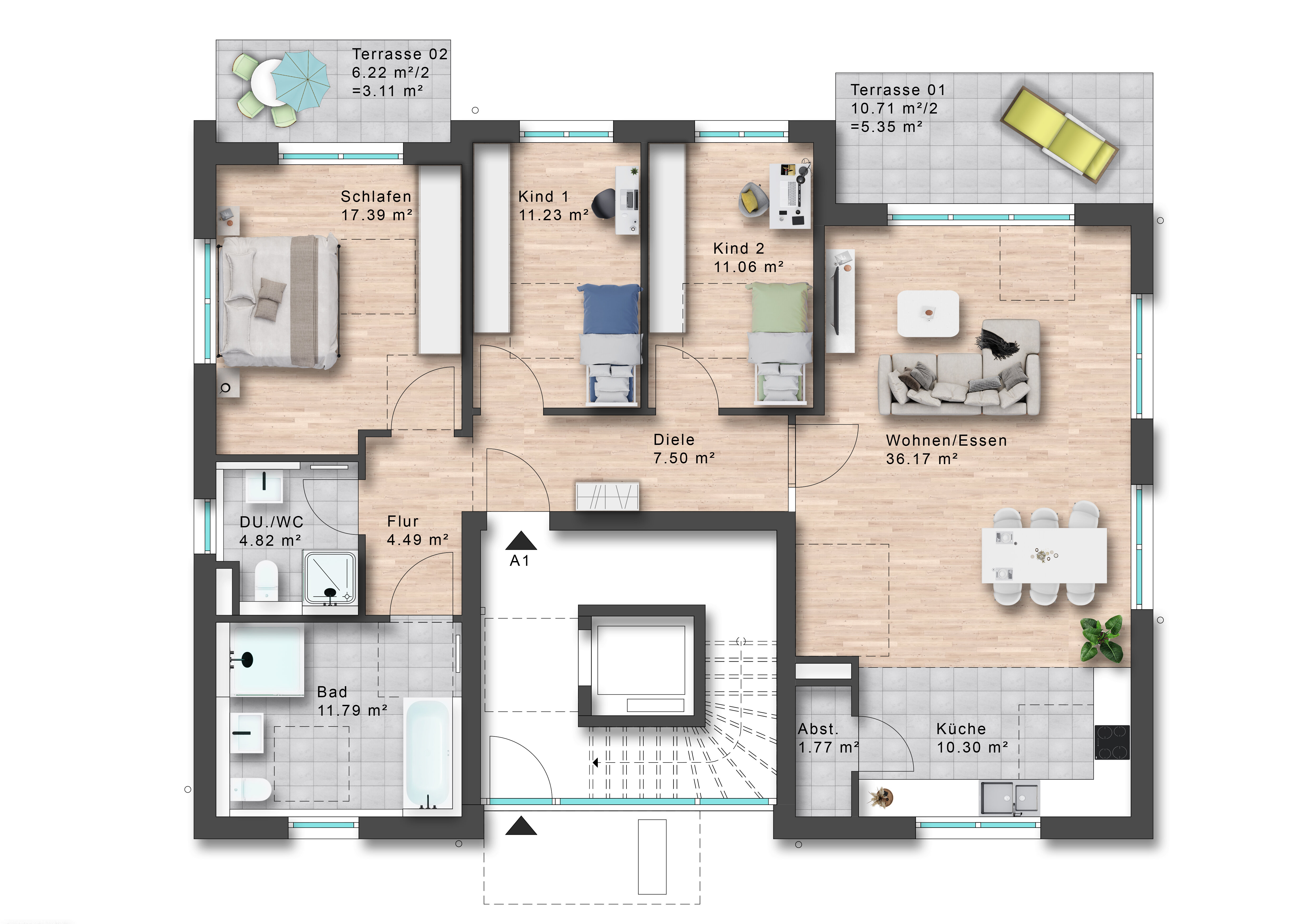 Wohnung zum Kauf provisionsfrei 775.000 € 4 Zimmer 124,7 m²<br/>Wohnfläche EG<br/>Geschoss ab sofort<br/>Verfügbarkeit Dorfstraße 42 Heuweiler 79194