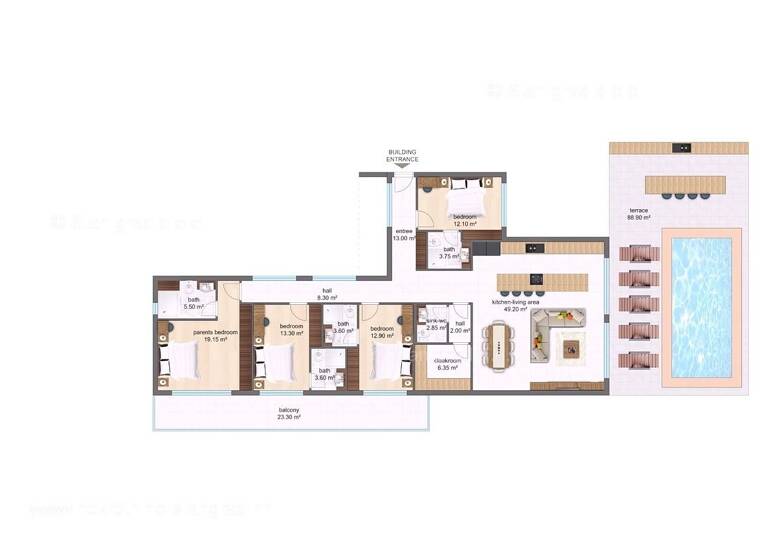 Wohnung zum Kauf 644.000 € 5 Zimmer 160 m² 1. Geschoss Krk 51500